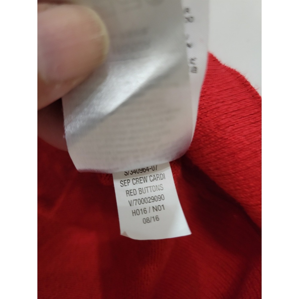 Old Navy Womens Sz M Sweater Cardigan Burgandy Button Up Round Neck Long Sleeve - Picture 8 of 11